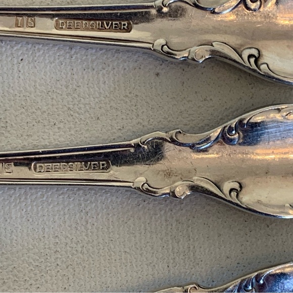 4 International Holmes & Edwards Deep SILVER FASHION 6.75" Forks Fork Set 1957 - Picture 11 of 13